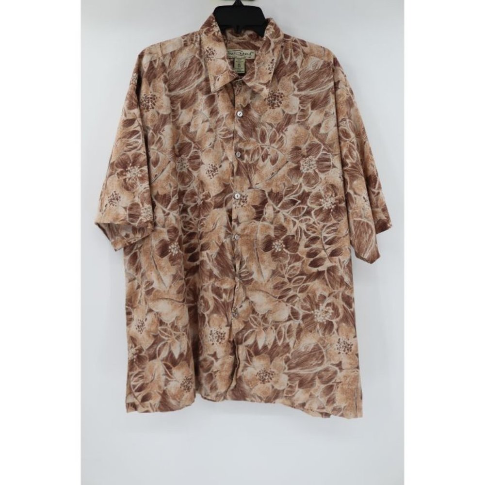 Tori Richard Men's 2XL short sleeve button up floral hawaiian shirt cotton lawn